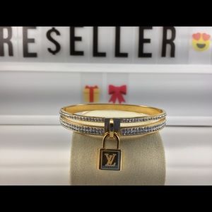Louis Vuitton Gold Plated Stone Studded Bracelet